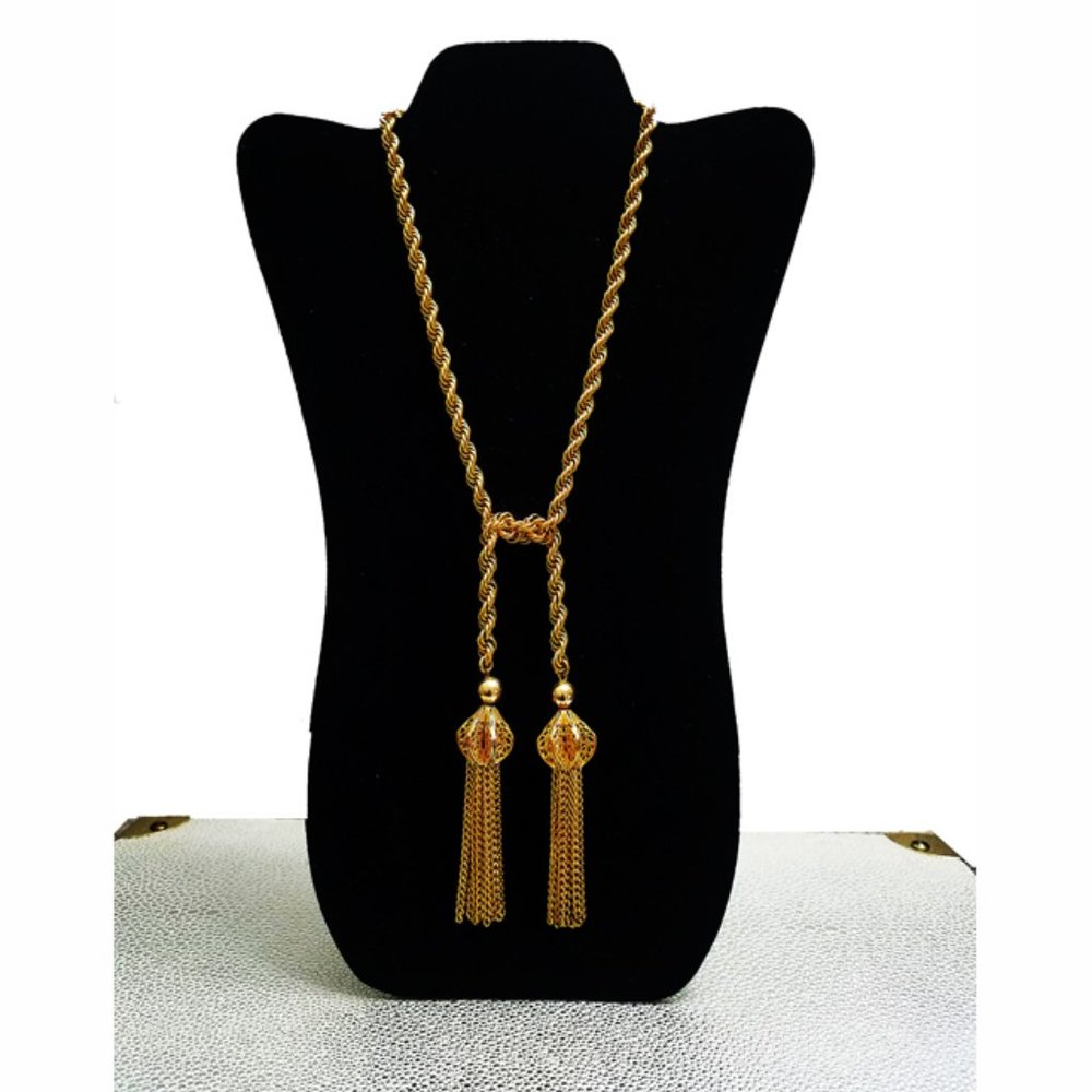 Vintage Gold Tassel Necklace